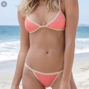 Posh Pua Kainalu Papaya/White Bikini - Size M